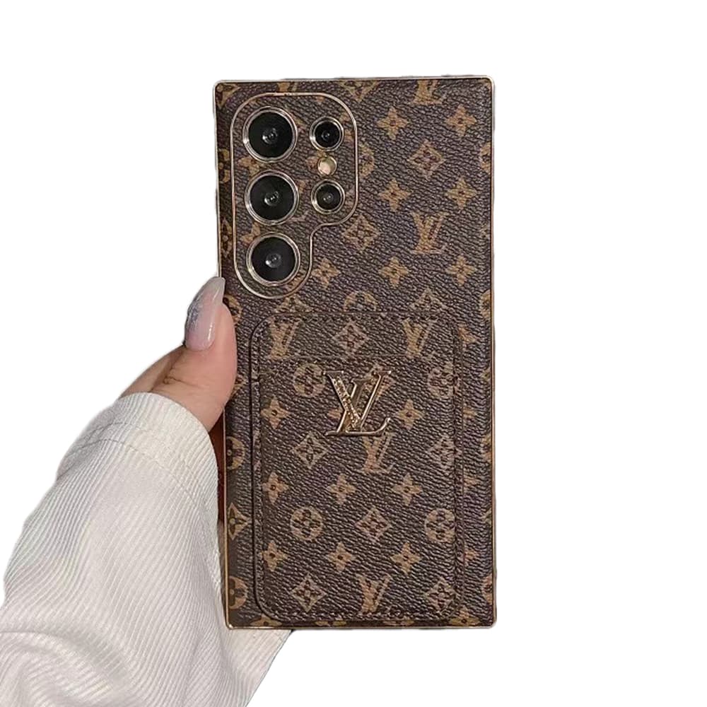 Designer Luxury Samsung Case - LV Monogram & Gucci GG Card Holder Cover for S Series