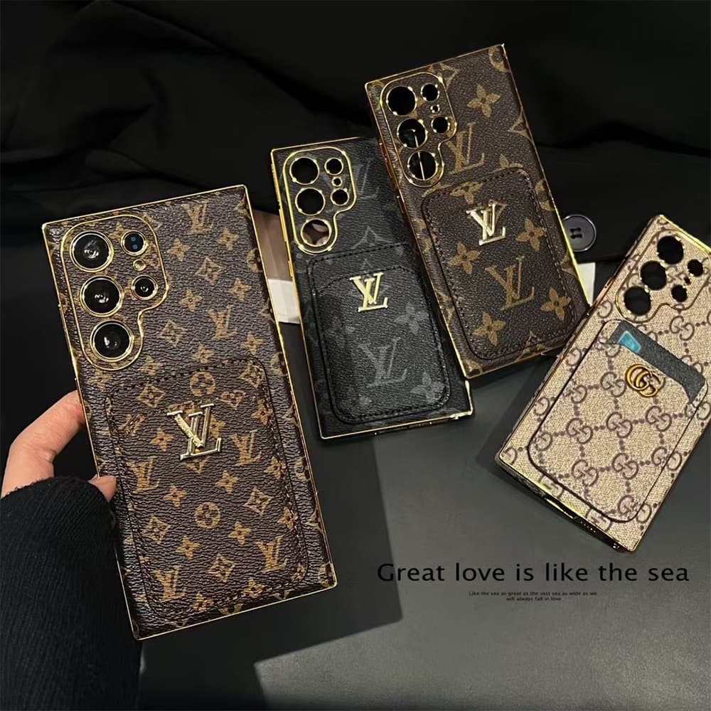 Designer Luxury Samsung Case - LV Monogram & Gucci GG Card Holder Cover for S Series Designer Luxury Samsung Case - LV Monogram & Gucci GG Card Holder Cover for S Series