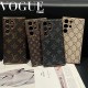 LV & Gucci  Full Faux Leather Wrap with Gold Plated Frame Samsung Galaxy S Series Case
