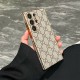 LV & Gucci  Full Faux Leather Wrap with Gold Plated Frame Samsung Galaxy S Series Case