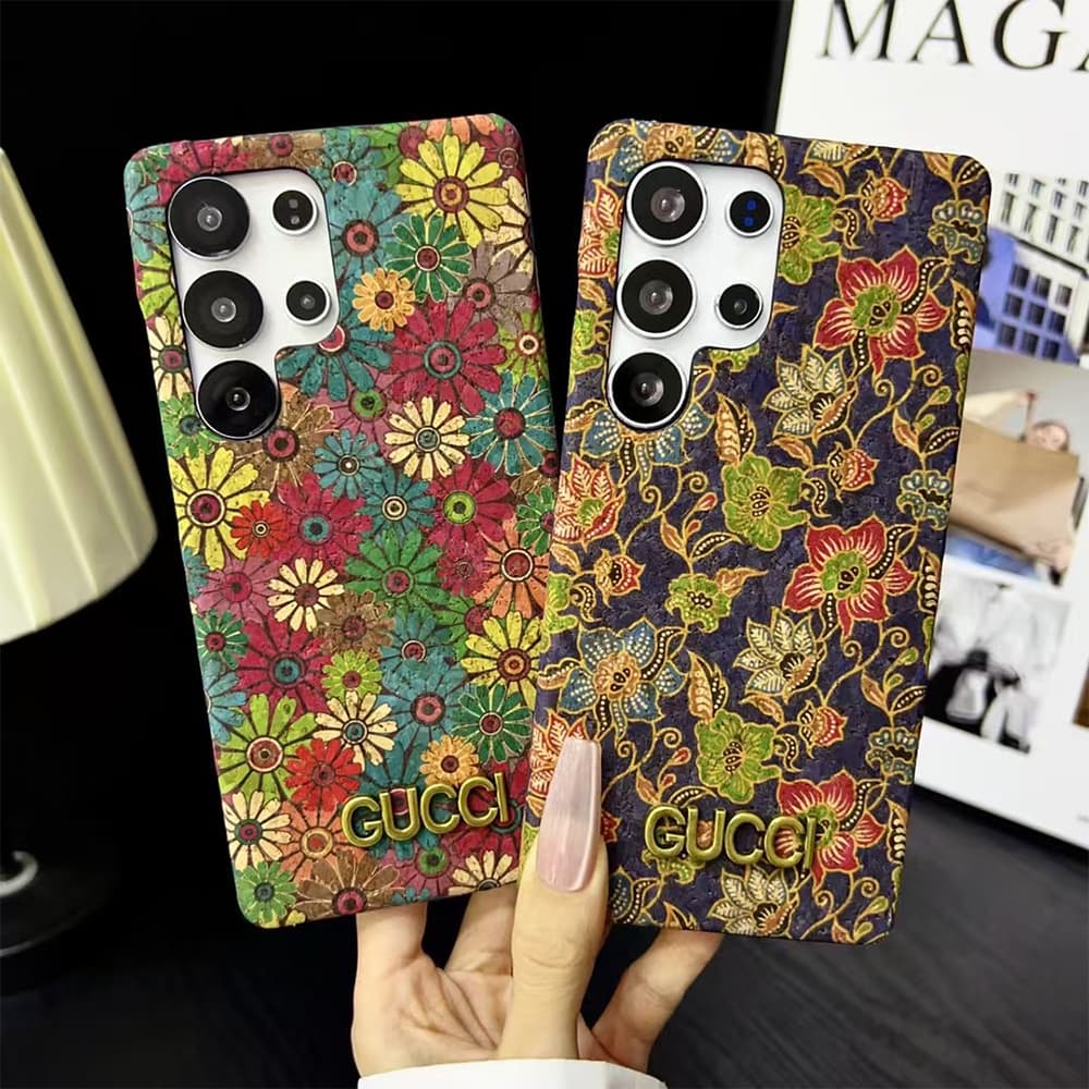 Gucci Luxury Samsung Case - Floral & Butterfly Design with Metal Logo for S Series Gucci Luxury Samsung Case - Floral & Butterfly Design with Metal Logo for S Series