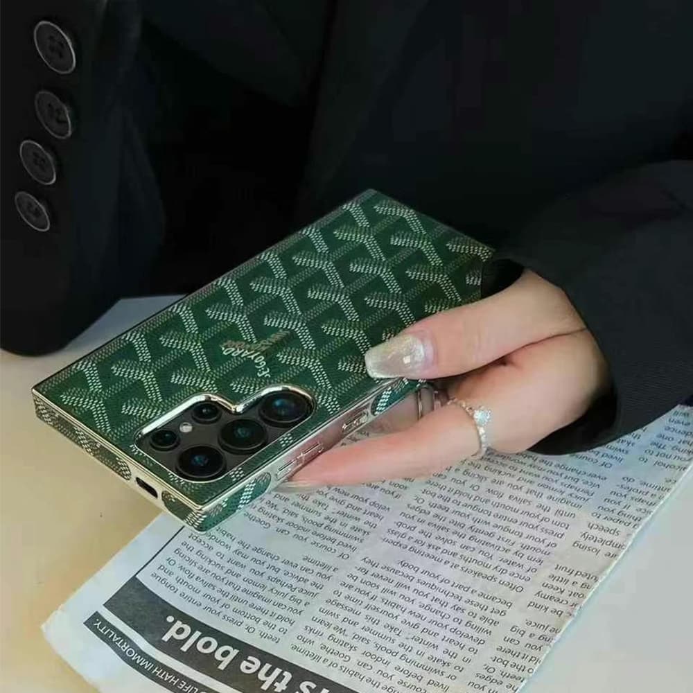 Goyard Luxury Samsung Case - Signature Y-Pattern Phone Cover for S Series Goyard Luxury Samsung Case - Signature Y-Pattern Phone Cover for S Series