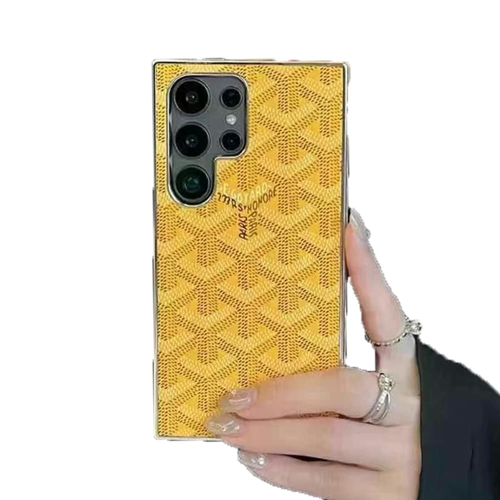 Goyard Luxury Samsung Case - Signature Y-Pattern Phone Cover for S Series