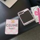 CELINE Luxury Z Flip Case - Triomphe Print Phone Cover with Gold Logo CELINE Luxury Z Flip Case - Triomphe Print Phone Cover with Gold Logo
