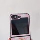 CELINE Luxury Z Flip Case - Triomphe Print Phone Cover with Gold Logo CELINE Luxury Z Flip Case - Triomphe Print Phone Cover with Gold Logo