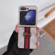 GUCCI Luxury Z Flip Case - GG Supreme with Red/Green Web & Finger Ring for Galaxy Z Flip GUCCI Luxury Z Flip Case - GG Supreme with Red/Green Web & Finger Ring for Galaxy Z Flip