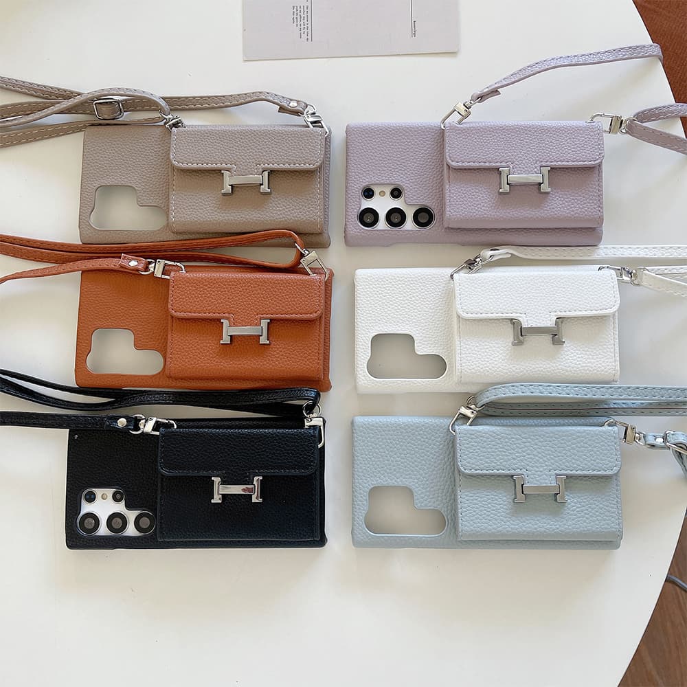 HERMÈS H Lock Designer Samsung Galaxy Case - Tri-Fold Wallet (6 Colors)