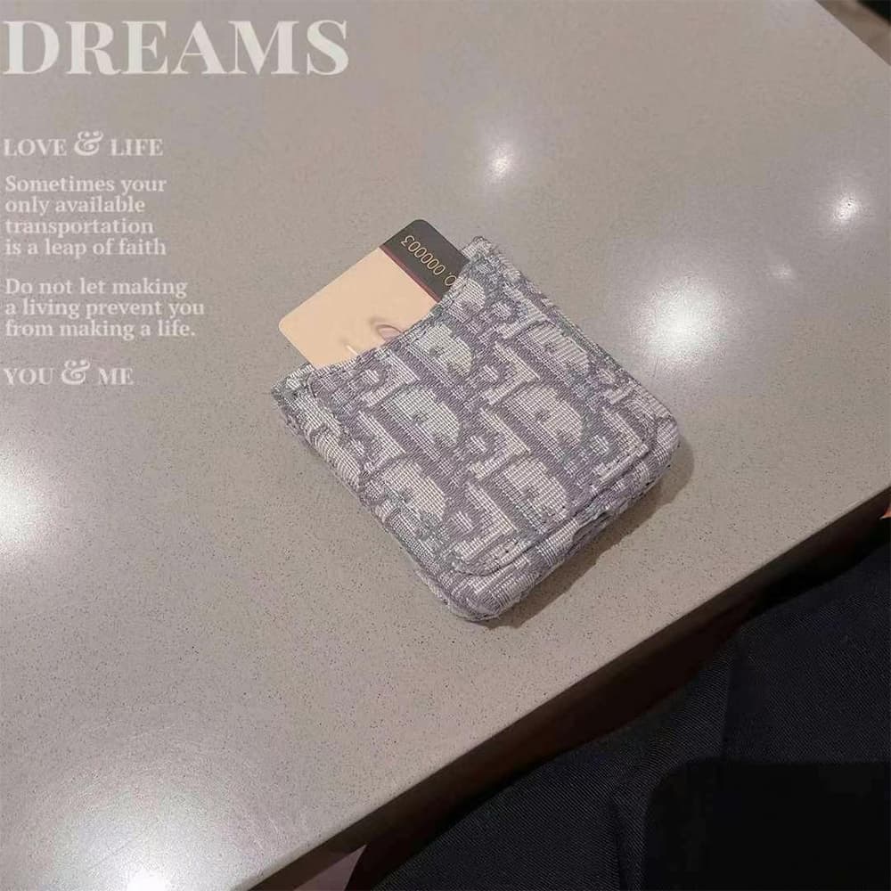 Dior Oblique Embroidery Pattern Card Slot Galaxy Z Flip Case Dior Oblique Embroidery Pattern Card Slot Galaxy Z Flip Case