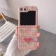 Prada Woven Fabric with Metal Triangle Logo & Card Slot Galaxy Z Flip Case