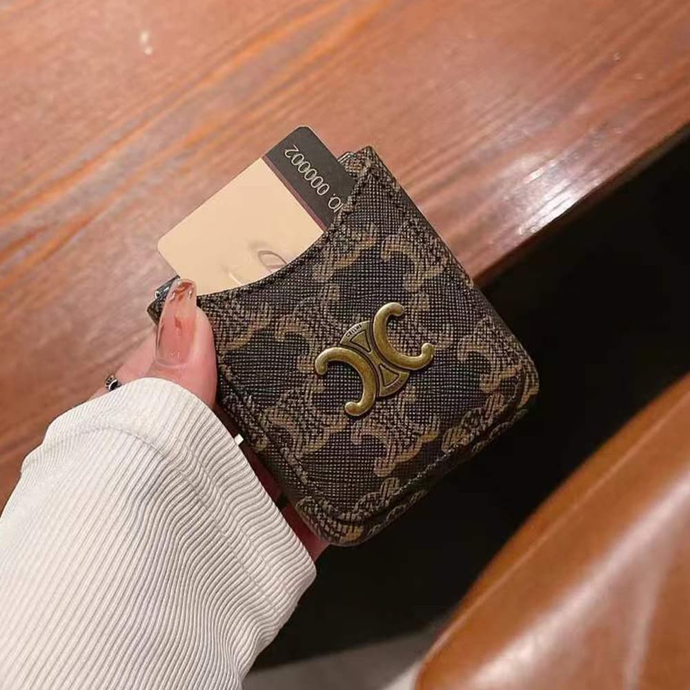 Celine Triomphe Canvas with Metal Logo & Card Slot Galaxy Z Flip Case