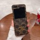 Celine Triomphe Canvas with Metal Logo & Card Slot Galaxy Z Flip Case