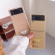 Prada Crocodile Texture with Metal Triangle Logo Galaxy Z Flip Case