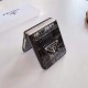 Prada Crocodile Texture with Metal Triangle Logo Galaxy Z Flip Case