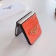 Prada Crocodile Texture with Metal Triangle Logo Galaxy Z Flip Case