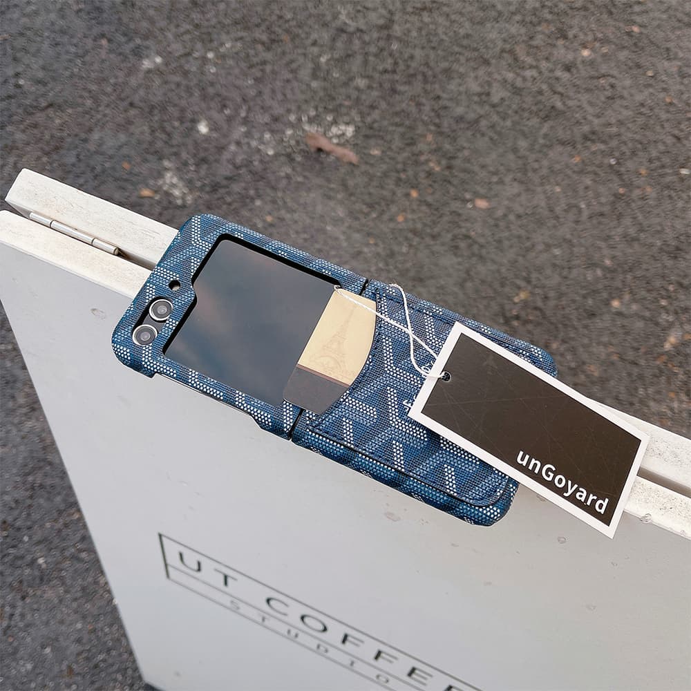 Goyard Chevron Pattern Card Slot Galaxy Z Flip Case Goyard Chevron Pattern Card Slot Galaxy Z Flip Case