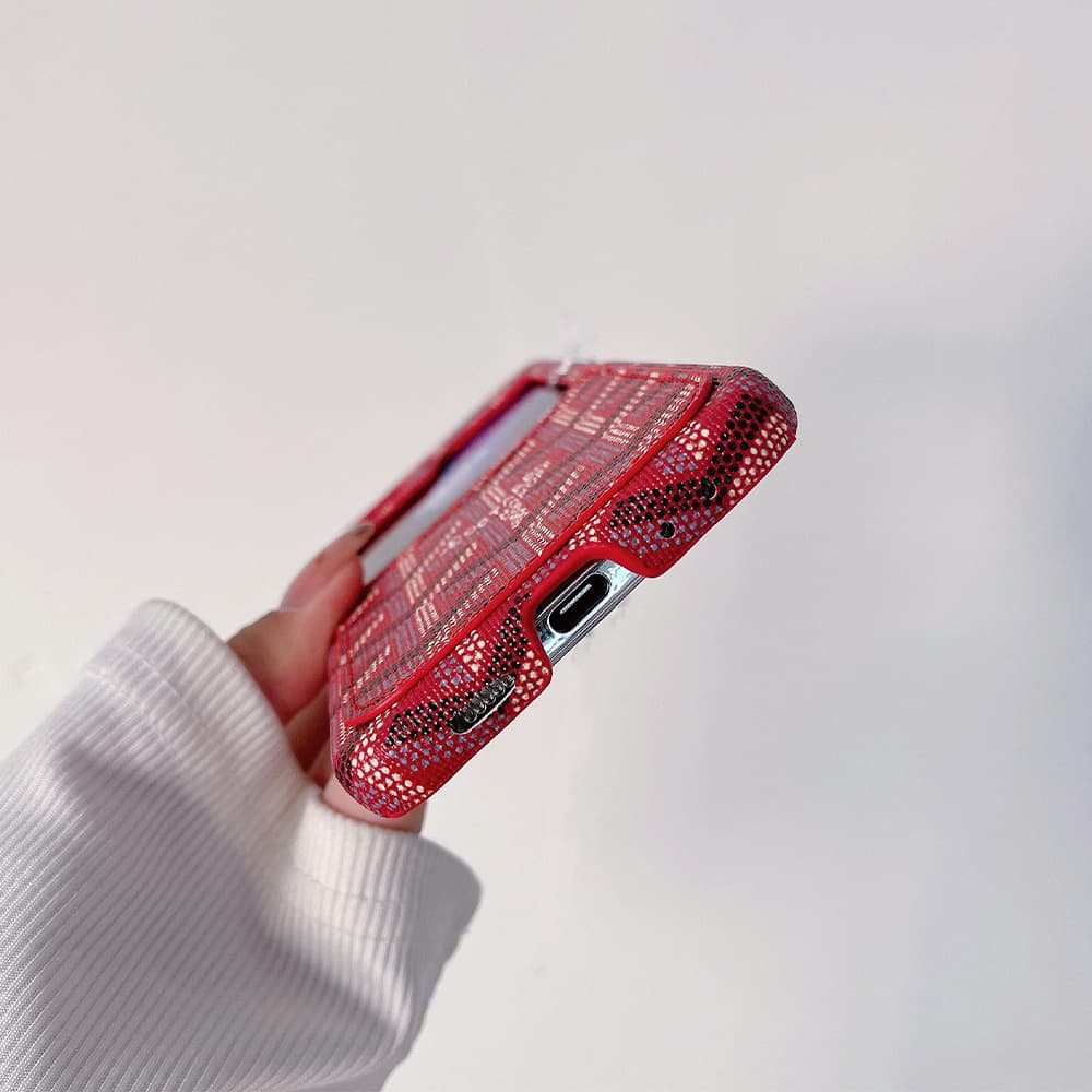 Goyard Chevron Pattern Card Slot Galaxy Z Flip Case Goyard Chevron Pattern Card Slot Galaxy Z Flip Case
