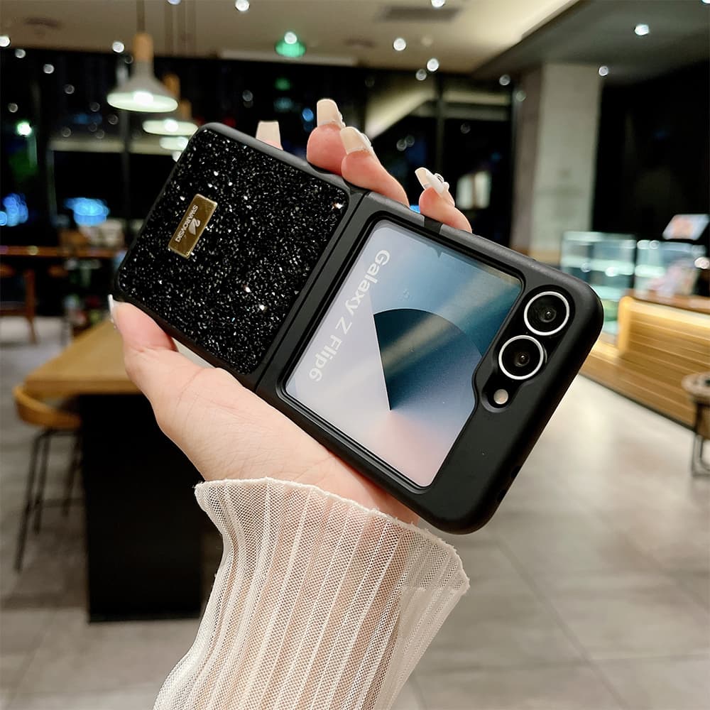 Swarovski Samsung Galaxy Z Fold/Flip Case - Crystal Rhinestone Design with Swan Logo