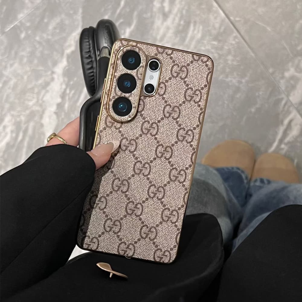LV & Gucci Gold Plated Frame Samsung Galaxy S Series Case