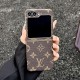 LV Gold Frame Samsung Galaxy Z Flip Case - Monogram Pattern