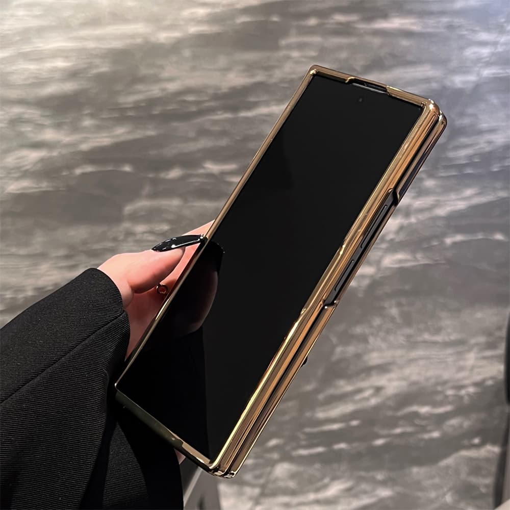 LV Gold Frame Samsung Galaxy Z Fold Case - Monogram Pattern