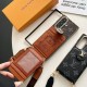 LV Card Holder & Crossbody Strap Samsung Galaxy Z Fold Case - Monogram Pattern