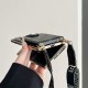 LV Card Holder & Crossbody Strap Samsung Galaxy Z Fold Case - Monogram Pattern