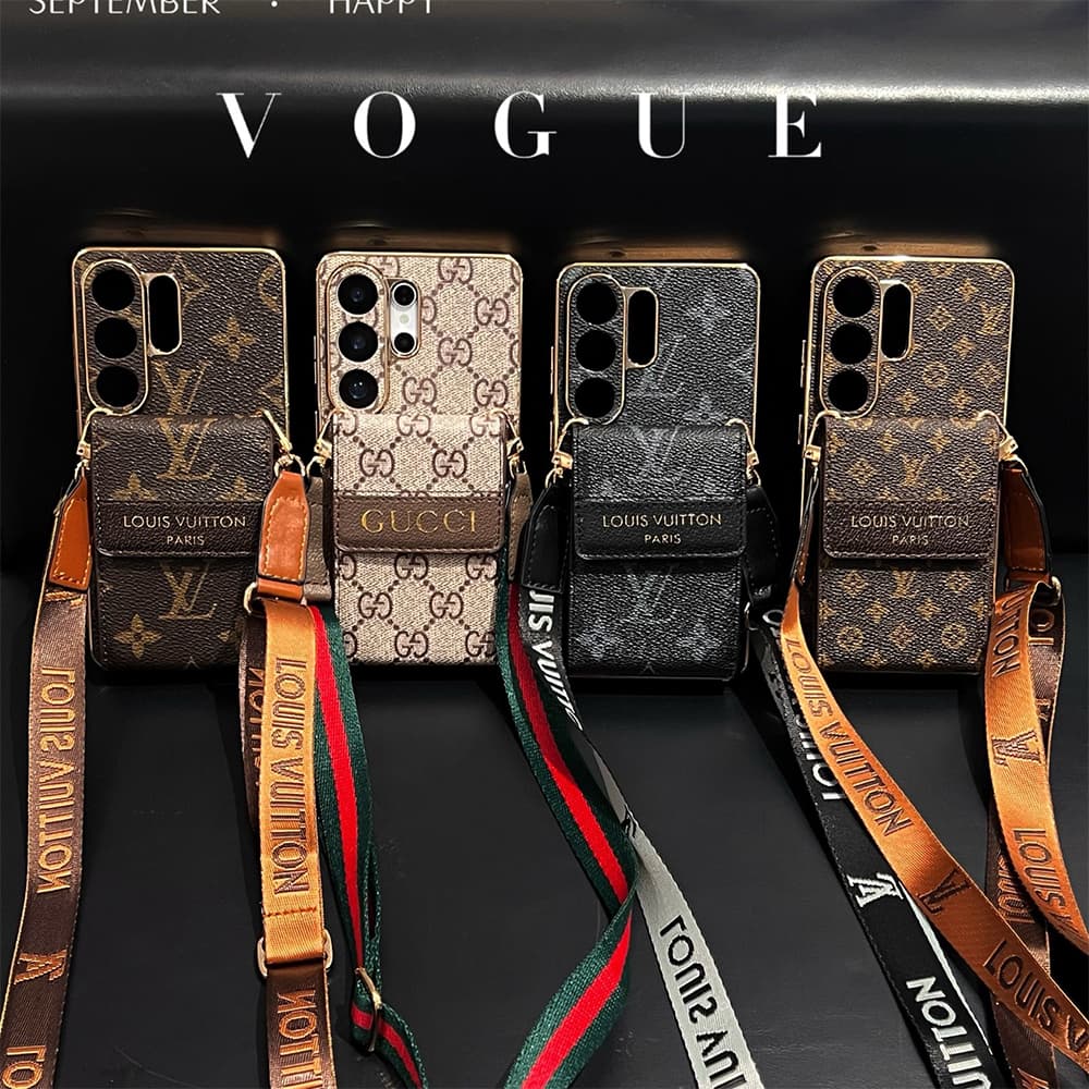 Louis Vuitton & GUCCI Accordion Wallet Samsung Galaxy Case - Monogram Crossbody Cover