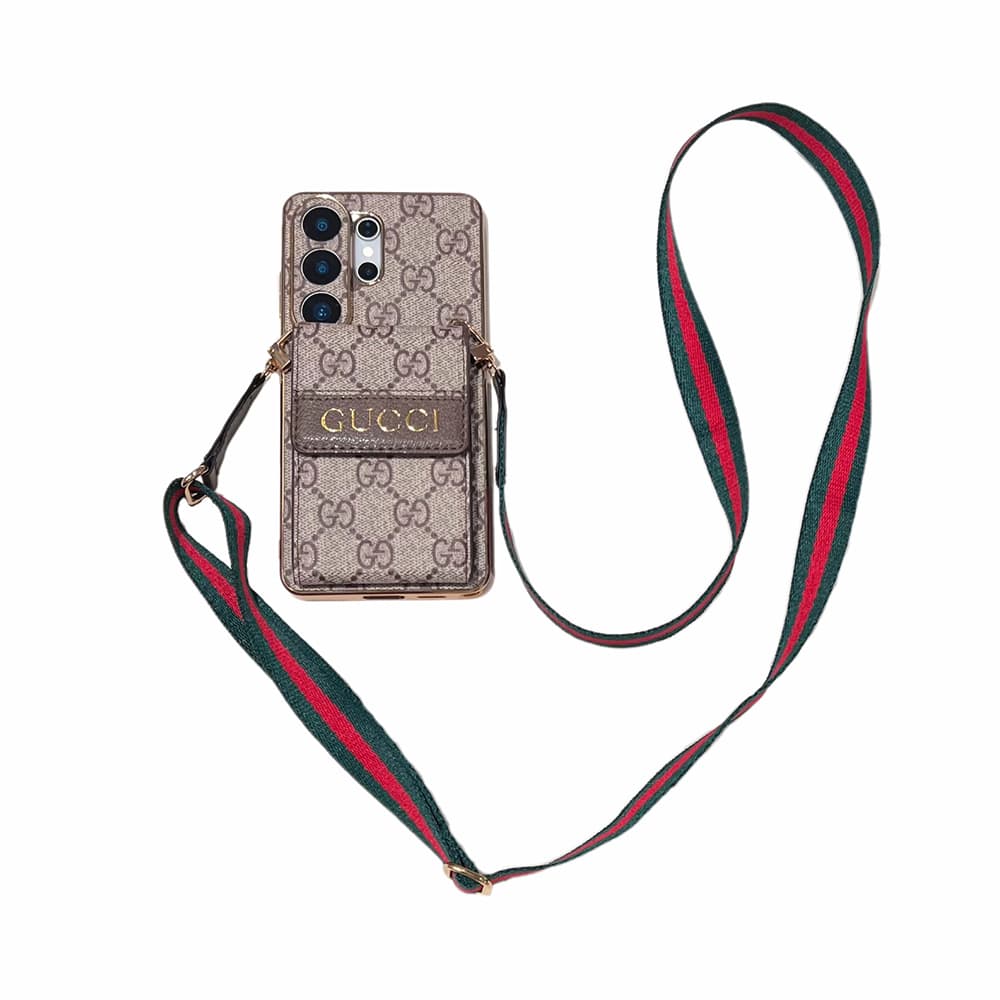 Louis Vuitton & GUCCI Accordion Wallet Samsung Galaxy Case - Monogram Crossbody Cover