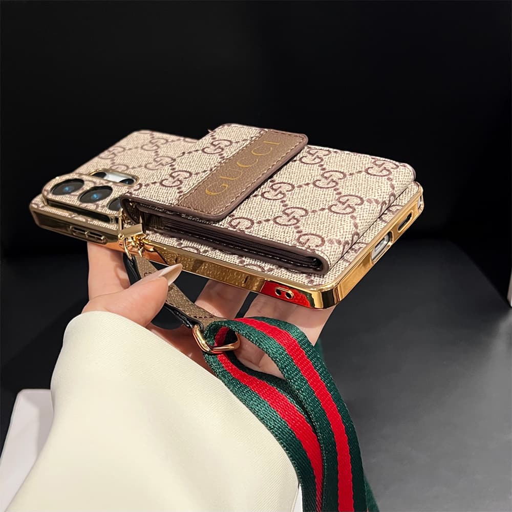 Louis Vuitton & GUCCI Accordion Wallet Samsung Galaxy Case - Monogram Crossbody Cover