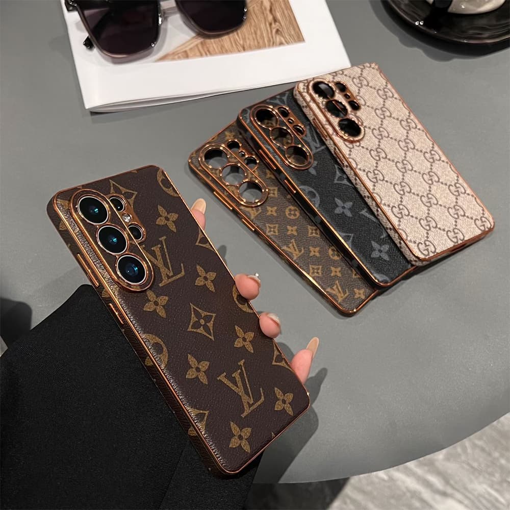 Louis Vuitton & Gucci Side Leather Wrapped Samsung Galaxy S Case
