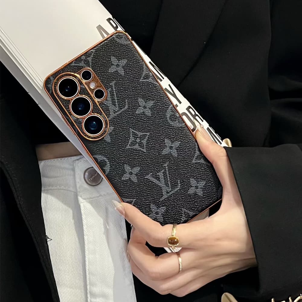 Louis Vuitton & Gucci Side Leather Wrapped Samsung Galaxy S Case