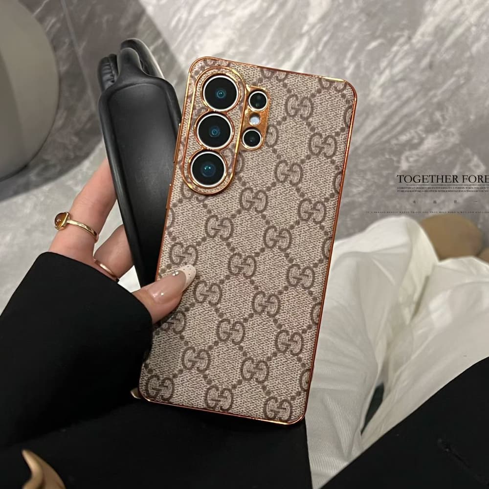 Louis Vuitton & Gucci Side Leather Wrapped Samsung Galaxy S Case