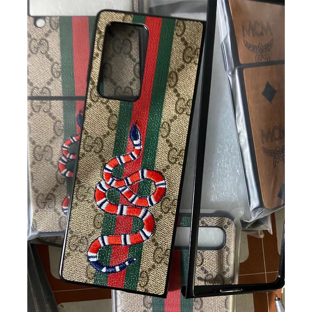 Gucci Coral Snake GG Monogram Samsung Galaxy Z Flip Fold Case