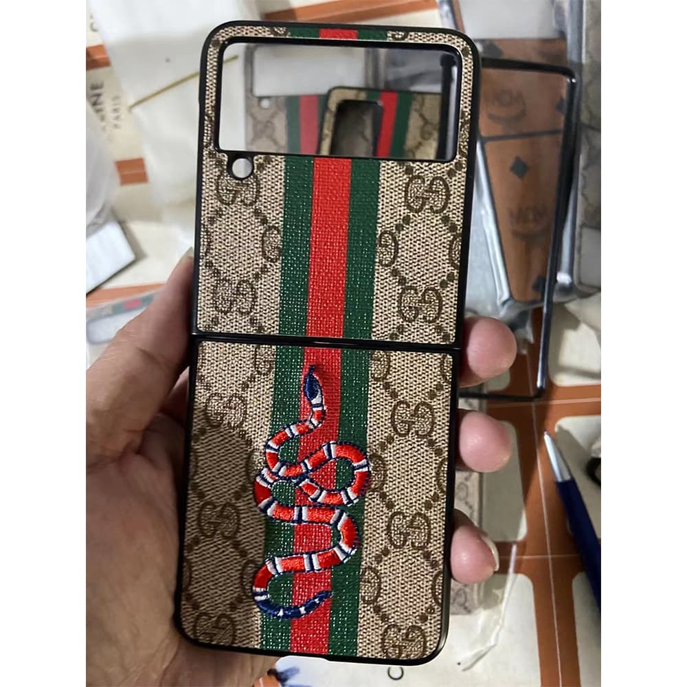 Gucci Coral Snake GG Monogram Samsung Galaxy Z Flip Fold Case