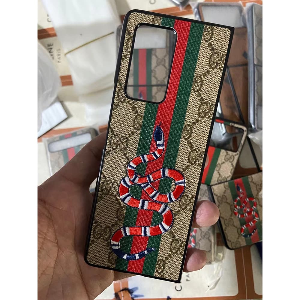 Gucci Coral Snake GG Monogram Samsung Galaxy Z Flip Fold Case