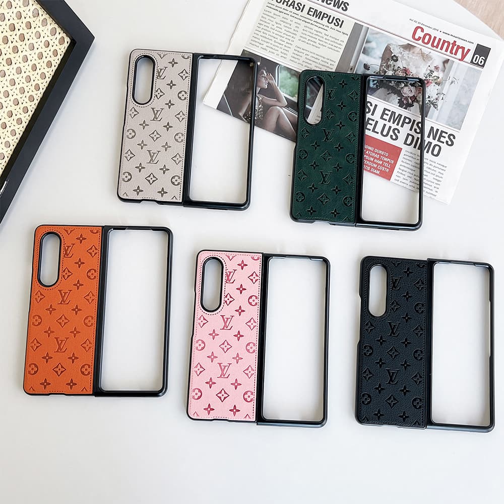 Louis Vuitton Embossed Monogram Leather Samsung Galaxy Z Flip Fold Case