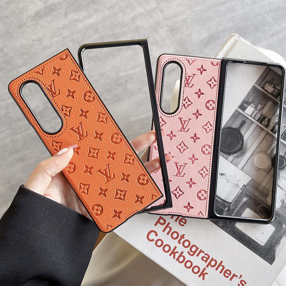 Louis Vuitton Embossed Monogram Leather Samsung Galaxy Z Flip Fold Case