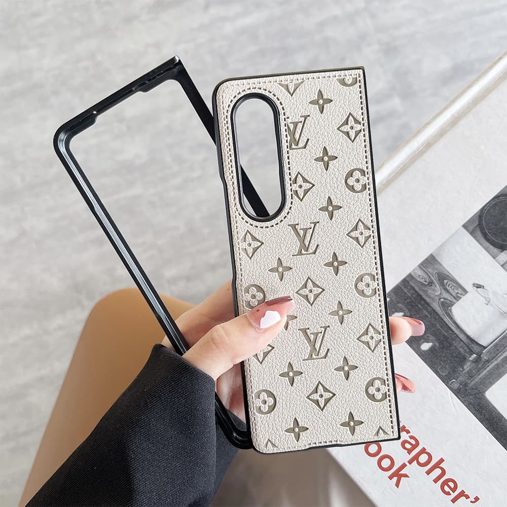 Louis Vuitton Embossed Monogram Leather Samsung Galaxy Z Flip Fold Case