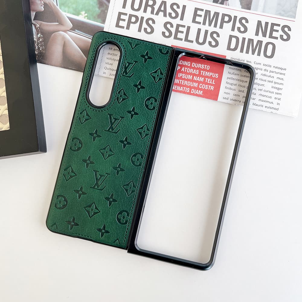 Louis Vuitton Embossed Monogram Leather Samsung Galaxy Z Flip Fold Case