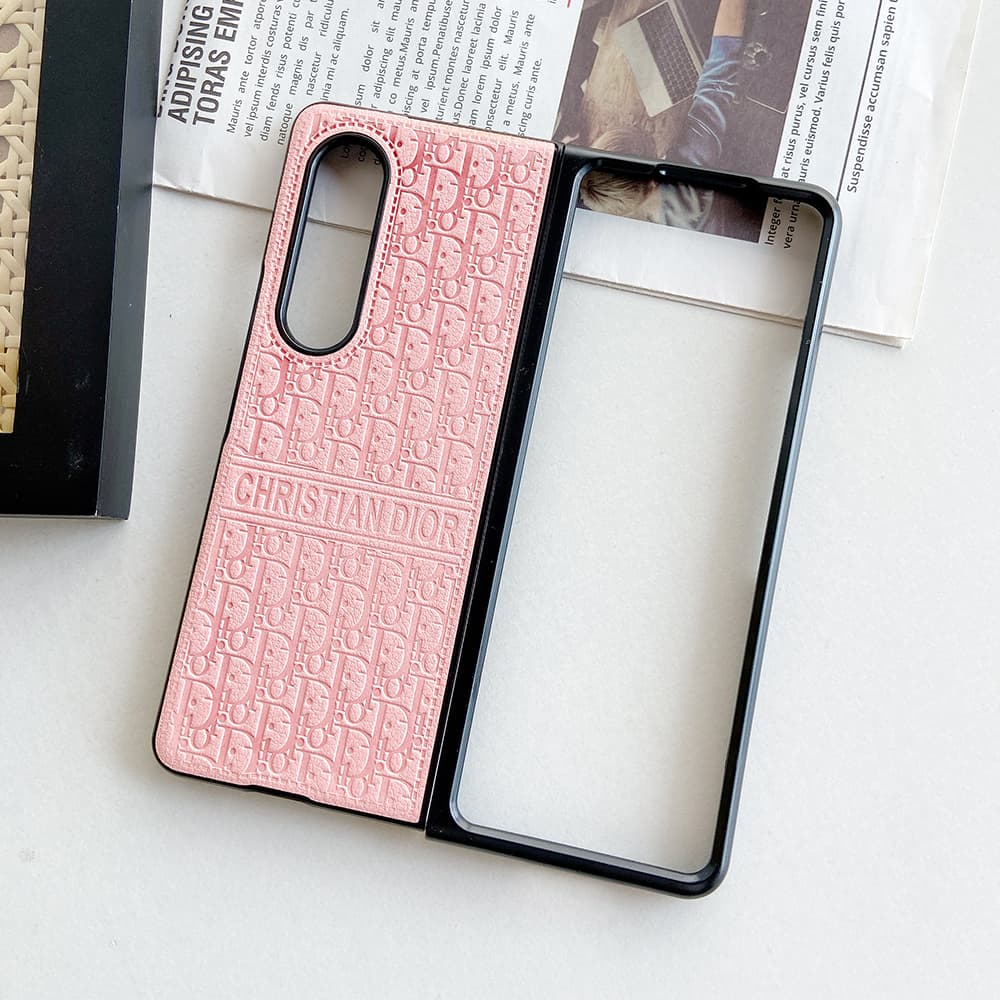 Dior Embossed Oblique Leather Samsung Galaxy Z Flip Fold Case