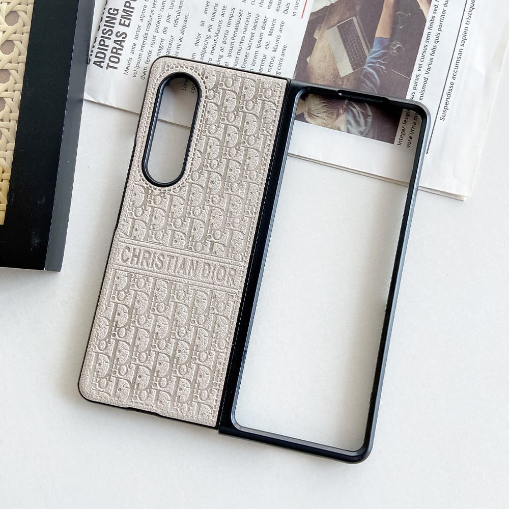 Dior Embossed Oblique Leather Samsung Galaxy Z Flip Fold Case