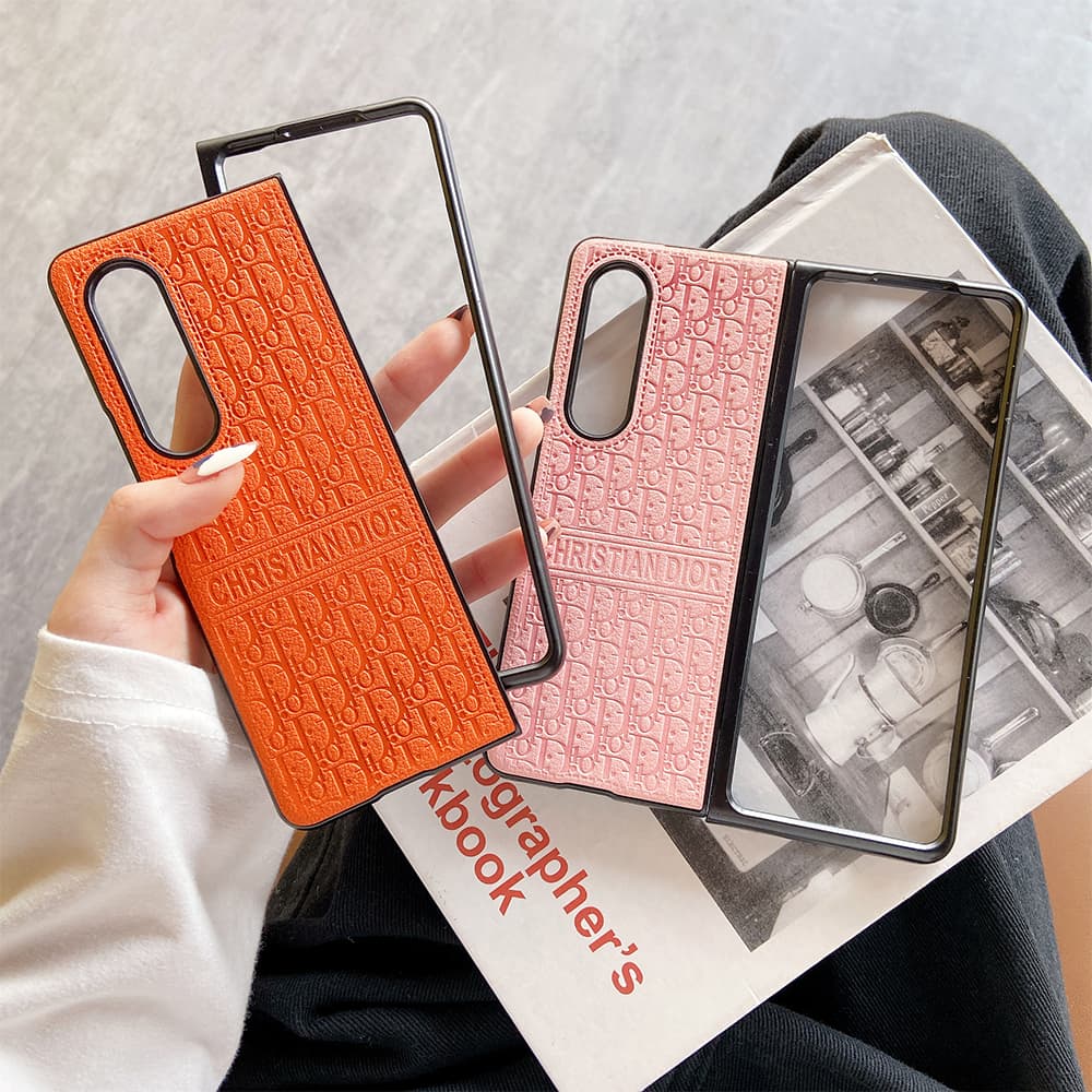 Dior Embossed Oblique Leather Samsung Galaxy Z Flip Fold Case