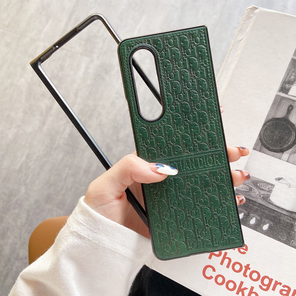 Dior Embossed Oblique Leather Samsung Galaxy Z Flip Fold Case