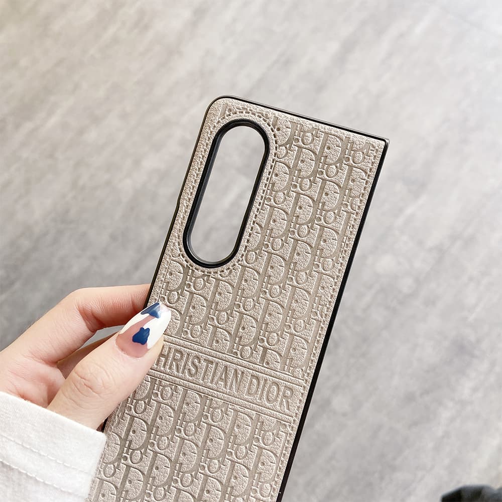 Dior Embossed Oblique Leather Samsung Galaxy Z Flip Fold Case