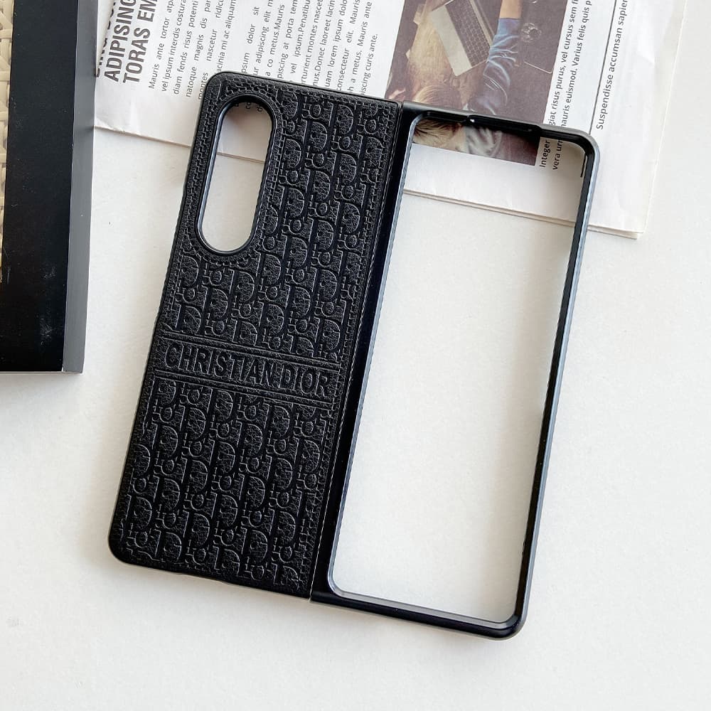 Dior Embossed Oblique Leather Samsung Galaxy Z Flip Fold Case