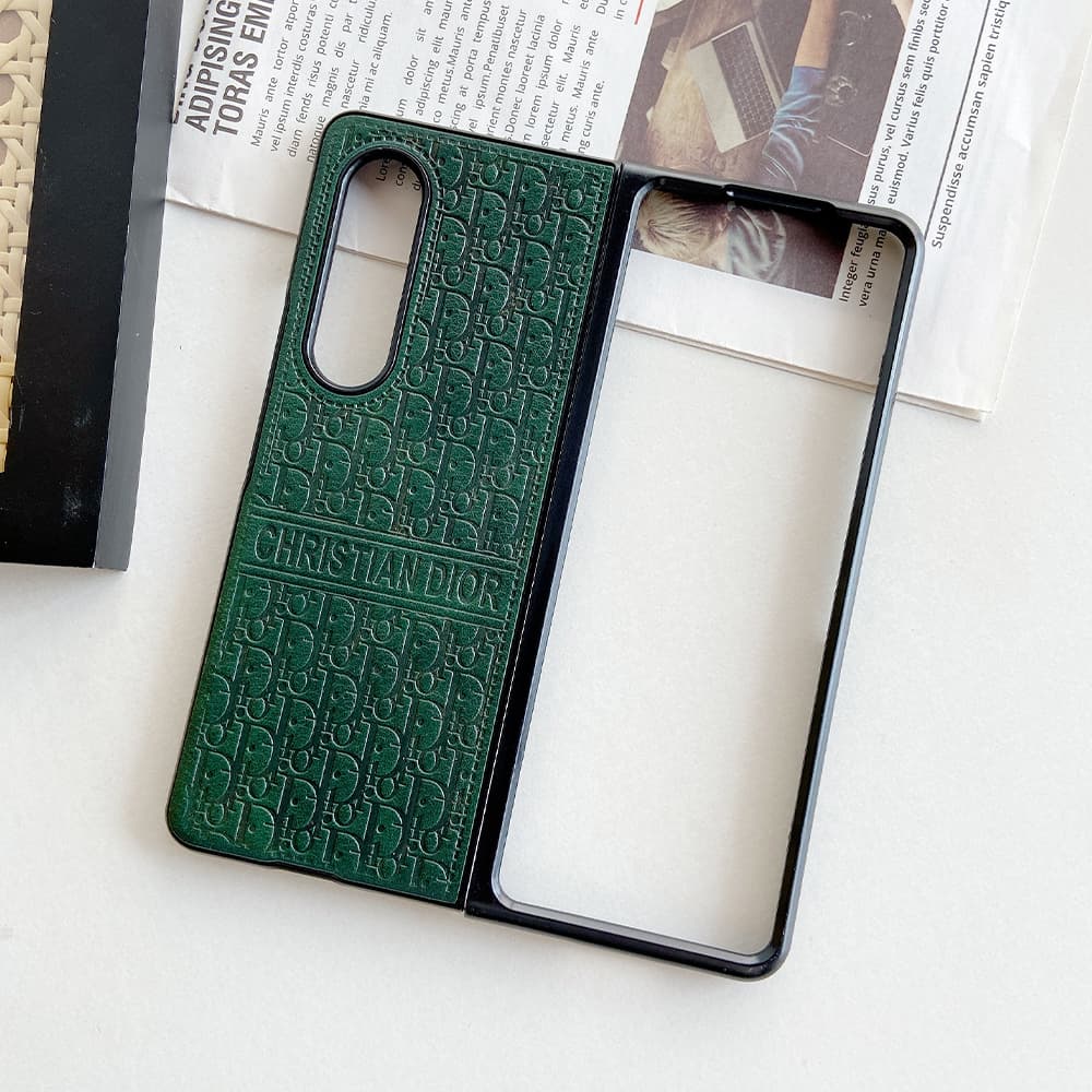 Dior Embossed Oblique Leather Samsung Galaxy Z Flip Fold Case