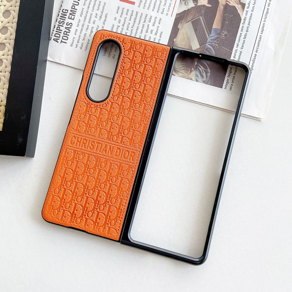 Dior Embossed Oblique Leather Samsung Galaxy Z Flip Fold Case