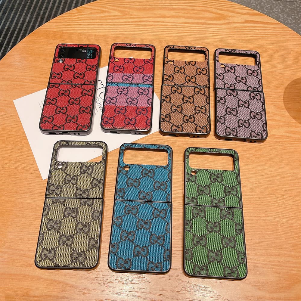 Gucci GG Supreme Colorblock Samsung Galaxy Z Flip Fold Case