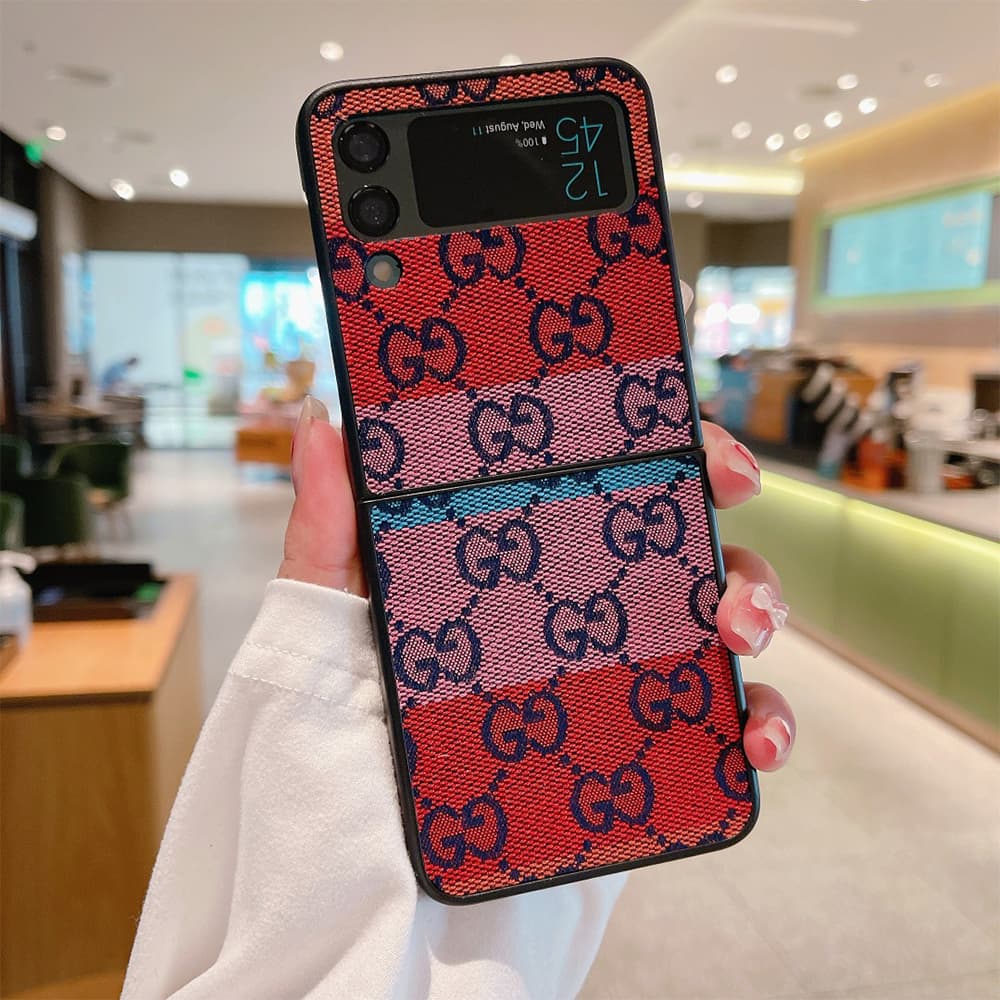 Gucci GG Supreme Colorblock Samsung Galaxy Z Flip Fold Case