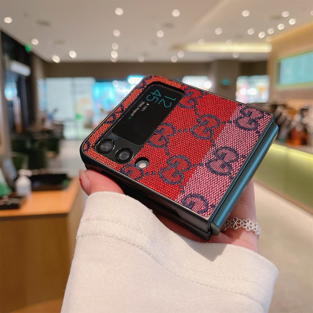 Gucci GG Supreme Colorblock Samsung Galaxy Z Flip Fold Case